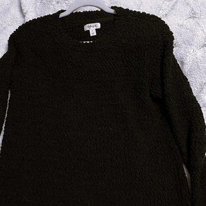 Style & Company Women’s Teddy Boucle Sweater  Black Sz S